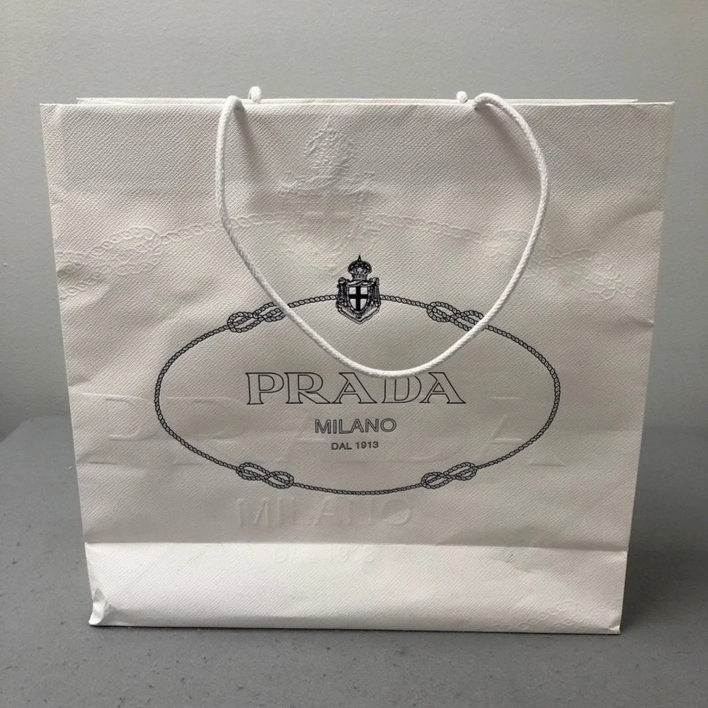 Prada Packaging Set OS Black White Authentic Luxury Storage Accessories 10x12x4